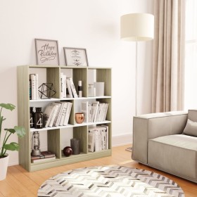 White and oak plywood shelf 97.5x29.5x100 cm by vidaXL, Bookcases and shelves - Ref: Foro24-800176, Price: 96,99 €, Discount: %