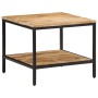 Mesa de centro de madera maciza de mango rugosa 55x55x45 cm de , Mesas de centro - Ref: Foro24-374068, Precio: 88,11 €, Descu...