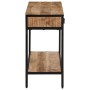 Mesa consola madera maciza de mango rugosa 100x35x70 cm de , Mesas auxiliares - Ref: Foro24-374077, Precio: 160,51 €, Descuen...