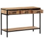 Mesa consola madera maciza de mango rugosa 100x35x70 cm de , Mesas auxiliares - Ref: Foro24-374077, Precio: 160,51 €, Descuen...