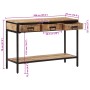 Mesa consola madera maciza de mango rugosa 100x35x70 cm de , Mesas auxiliares - Ref: Foro24-374077, Precio: 160,51 €, Descuen...