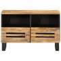 Solid rough mango wood TV stand 70x34x46 cm by , CD and DVD storage - Ref: Foro24-377441, Price: 110,18 €, Discount: %