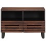 Solid mango wood TV stand in brown, 70x34x46 cm by , CD and DVD storage - Ref: Foro24-377443, Price: 111,26 €, Discount: %