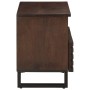 Solid mango wood TV stand in brown, 70x34x46 cm by , CD and DVD storage - Ref: Foro24-377443, Price: 111,26 €, Discount: %