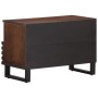 Solid mango wood TV stand in brown, 70x34x46 cm by , CD and DVD storage - Ref: Foro24-377443, Price: 111,26 €, Discount: %