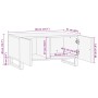 Massiver Akazienholz-Couchtisch 80x51x40 cm von , Couchtisch - Ref: Foro24-377462, Preis: 142,99 €, Rabatt: %