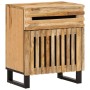 Mesita de noche de madera maciza de mango rugosa 50x34x60 cm de , Mesitas de noche - Ref: Foro24-377476, Precio: 101,99 €, De...