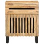 Mesita de noche de madera maciza de mango rugosa 50x34x60 cm de , Mesitas de noche - Ref: Foro24-377476, Precio: 101,99 €, De...