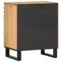 Mesita de noche de madera maciza de mango rugosa 50x34x60 cm de , Mesitas de noche - Ref: Foro24-377476, Precio: 101,99 €, De...