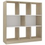 White and oak plywood shelf 97.5x29.5x100 cm by vidaXL, Bookcases and shelves - Ref: Foro24-800176, Price: 96,84 €, Discount: %