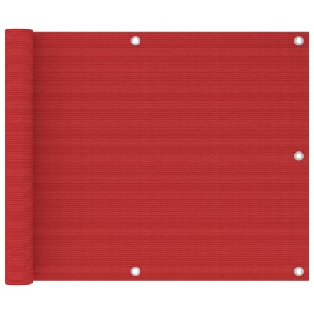 Toldo para balcón HDPE rojo 75x500 cm de vidaXL, Sombrillas - Ref: Foro24-311006, Precio: 11,14 €, Descuento: %