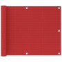 Toldo para balcón HDPE rojo 75x500 cm de vidaXL, Sombrillas - Ref: Foro24-311006, Precio: 11,14 €, Descuento: %