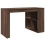 Engineered wood brown oak desk 123.5x73.5x75 cm by , Desks - Ref: Foro24-847988, Price: 105,19 €, Discount: %