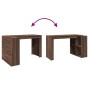 Engineered wood brown oak desk 123.5x73.5x75 cm by , Desks - Ref: Foro24-847988, Price: 105,19 €, Discount: %