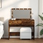 Dresser with smoked oak LED lights 100x40x120 cm by , Bedroom Dressers - Ref: Foro24-848210, Price: 131,64 €, Discount: %