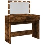 Dresser with smoked oak LED lights 100x40x120 cm by , Bedroom Dressers - Ref: Foro24-848210, Price: 131,64 €, Discount: %