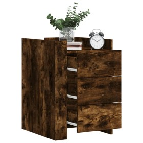 Engineered wood smoked oak bedside table 45x50x65 cm by , Nightstands - Ref: Foro24-848308, Price: 93,55 €, Discount: %