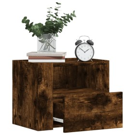 Wall-mounted bedside tables 2 units in smoked oak color 45x30x35 cm by , Nightstands - Ref: Foro24-848320, Price: 93,99 €, Di...