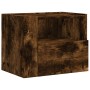 Wall-mounted bedside tables 2 units in smoked oak color 45x30x35 cm by , Nightstands - Ref: Foro24-848320, Price: 85,31 €, Di...