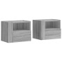 Mesitas de noche de pared 2 uds gris Sonoma 45x30x35 cm de , Mesitas de noche - Ref: Foro24-848322, Precio: 87,82 €, Descuent...