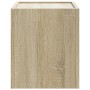 Wall-mounted bedside table in smoked oak color, measuring 45x30x35 cm. by , Nightstands - Ref: Foro24-848329, Price: 57,99 €,...