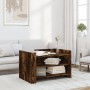 Mesa de centro madera de ingeniería roble ahumado 80x50x50 cm de , Mesas de centro - Ref: Foro24-848343, Precio: 78,02 €, Des...