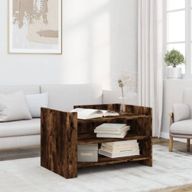 Engineered wood smoked oak coffee table 80x50x50 cm by , Coffee table - Ref: Foro24-848343, Price: 78,02 €, Discount: %