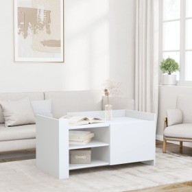 Weißer Couchtisch aus Holzwerkstoff 100x50x50 cm von , Couchtisch - Ref: Foro24-848360, Preis: 104,89 €, Rabatt: %