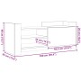 TV stand made of white plywood 100x35x40 cm by , TV Furniture - Ref: Foro24-848374, Price: 82,99 €, Discount: %