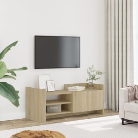 TV stand made of plywood in oak color, measuring 100x35x40 cm. by , TV Furniture - Ref: Foro24-848376, Price: 80,99 €, Discou...