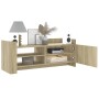 TV stand made of plywood in oak color, measuring 100x35x40 cm. by , TV Furniture - Ref: Foro24-848376, Price: 70,49 €, Discou...