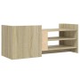 TV stand made of plywood in oak color, measuring 100x35x40 cm. by , TV Furniture - Ref: Foro24-848376, Price: 70,49 €, Discou...