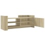 TV stand made of plywood in oak color, measuring 100x35x40 cm. by , TV Furniture - Ref: Foro24-848376, Price: 70,49 €, Discou...