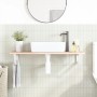 Wall-mounted steel and solid oak wood sink shelf by , bathroom vanities - Ref: Foro24-3302550, Price: 79,32 €, Discount: %