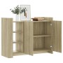 Engineered wood sideboard in Sonoma oak, 100x35x75 cm. by , Sideboards - Ref: Foro24-848411, Price: 108,99 €, Discount: %