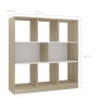 White and oak plywood shelf 97.5x29.5x100 cm by vidaXL, Bookcases and shelves - Ref: Foro24-800176, Price: 96,84 €, Discount: %