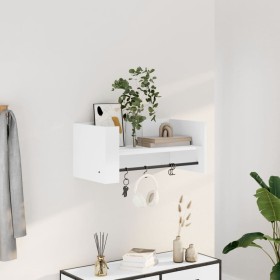 Engineered wood white wall shelf 70.5x35x30.5 cm by , Shelves and shelves - Ref: Foro24-848451, Price: 41,97 €, Discount: %