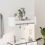 Engineered wood white wall shelf 100x35x30.5 cm by , Shelves and shelves - Ref: Foro24-848458, Price: 43,81 €, Discount: %