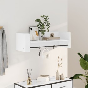 Engineered wood white wall shelf 100x35x30.5 cm by , Shelves and shelves - Ref: Foro24-848458, Price: 50,09 €, Discount: %