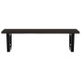 Wall-mounted steel and solid oak wood sink shelf by , bathroom vanities - Ref: Foro24-3302623, Price: 85,68 €, Discount: %