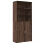 Aparador de madera de ingeniería marrón roble 80x42,5x185 cm de , Aparadores - Ref: Foro24-3281384, Precio: 185,19 €, Descuen...