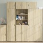 Aparador alto madera de ingeniería roble Sonoma 70x42,5x185 cm de , Aparadores - Ref: Foro24-3281373, Precio: 170,14 €, Descu...