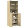 Aparador alto madera de ingeniería roble Sonoma 70x42,5x185 cm de , Aparadores - Ref: Foro24-3281373, Precio: 170,14 €, Descu...