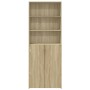 Aparador alto madera de ingeniería roble Sonoma 70x42,5x185 cm de , Aparadores - Ref: Foro24-3281373, Precio: 170,14 €, Descu...