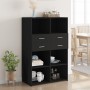 Engineered wood black sideboard 80x42.5x124 cm by , Sideboards - Ref: Foro24-3281386, Price: 158,99 €, Discount: %