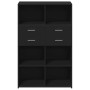 Engineered wood black sideboard 80x42.5x124 cm by , Sideboards - Ref: Foro24-3281386, Price: 158,99 €, Discount: %