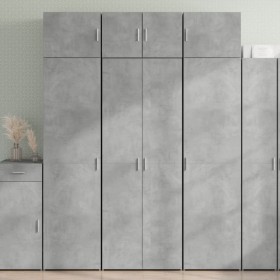 Tall engineered wood sideboard in gray concrete 70x42.5x185 cm by , Sideboards - Ref: Foro24-3281423, Price: 169,09 €, Discou...