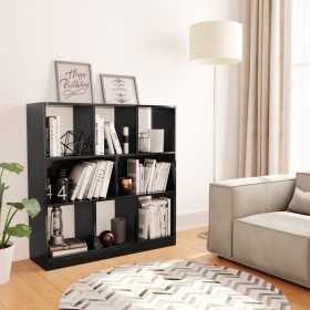 Glossy black plywood shelf 97.5x29.5x100 cm by vidaXL, Bookcases and shelves - Ref: Foro24-800178, Price: 80,74 €, Discount: %