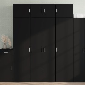 Hoher schwarzer Schrank aus Spanplatte, 70x42,5x185 cm. von , Sideboards - Ref: Foro24-3281428, Preis: 192,99 €, Rabatt: %