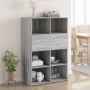 Aparador de madera de ingeniería gris Sonoma 80x42,5x124 cm de , Aparadores - Ref: Foro24-3281390, Precio: 159,25 €, Descuent...